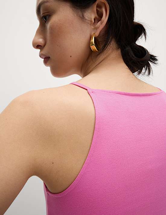 Cotton Rich Racer Neck Vest