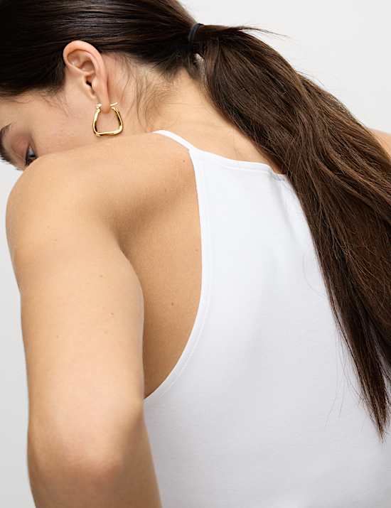 Maillot de corps en coton à col bateau