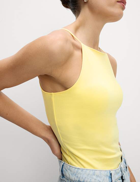 Cotton Rich Racer Neck Vest