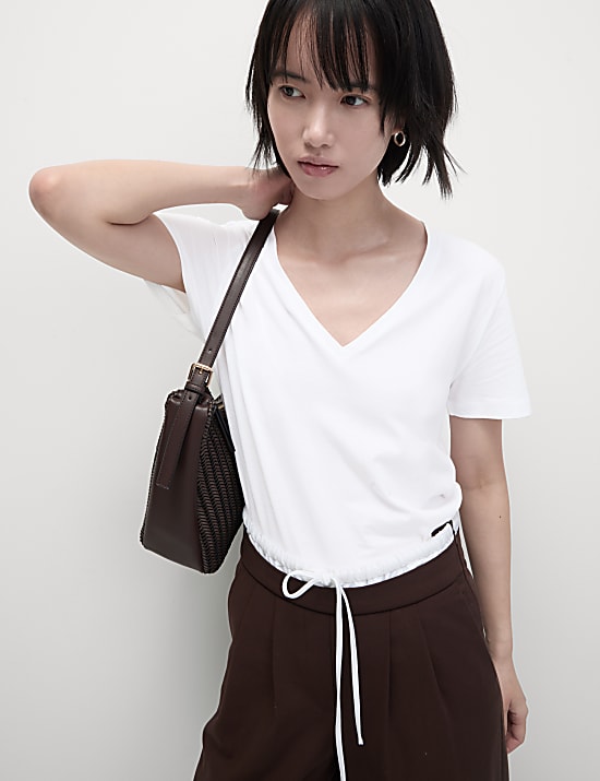 Pure Cotton V-Neck T-Shirt