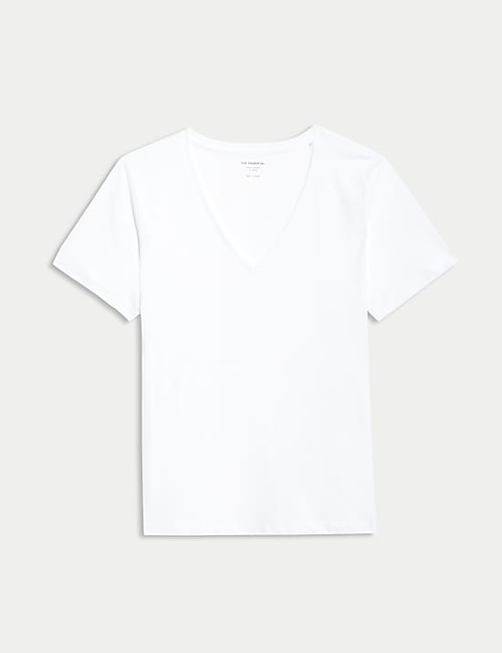 Pure Cotton V-Neck T-Shirt