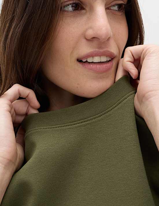 Pure Cotton Crew Neck Oversized T-Shirt