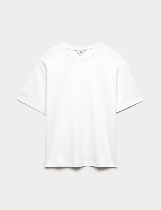 Pure Cotton Crew Neck Oversized T-Shirt