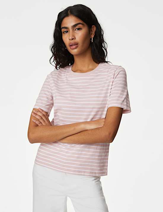 Pure Cotton Striped Everyday Fit T-Shirt
