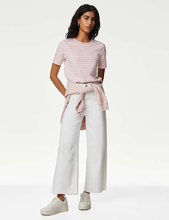 Pure Cotton Striped Everyday Fit T-Shirt