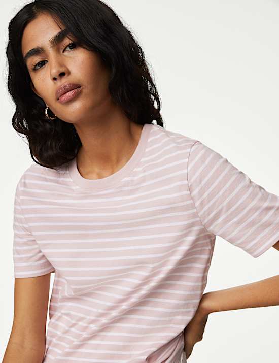 Pure Cotton Striped Everyday Fit T-Shirt
