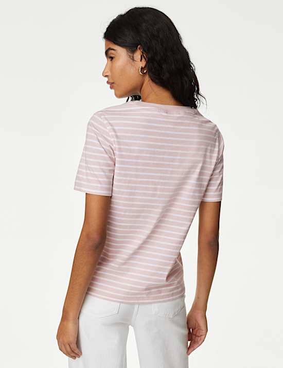 Pure Cotton Striped Everyday Fit T-Shirt
