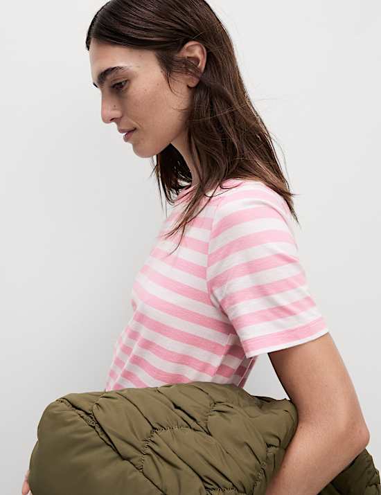 Pure Cotton Striped Everyday Fit T-Shirt