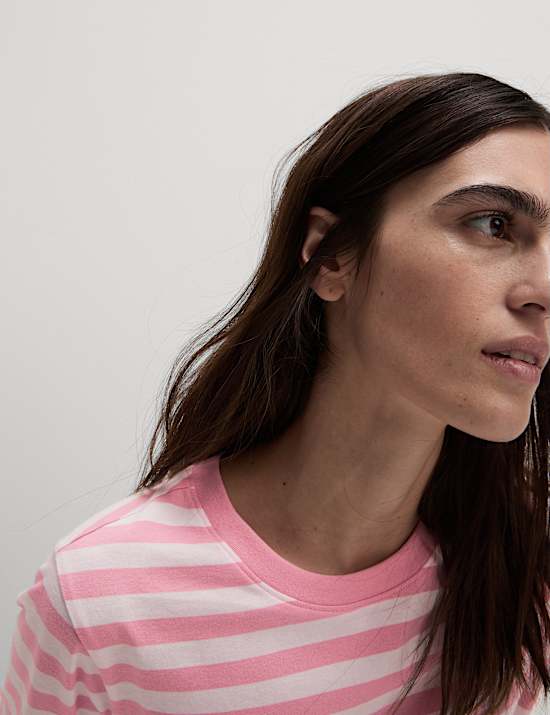 Pure Cotton Striped Everyday Fit T-Shirt