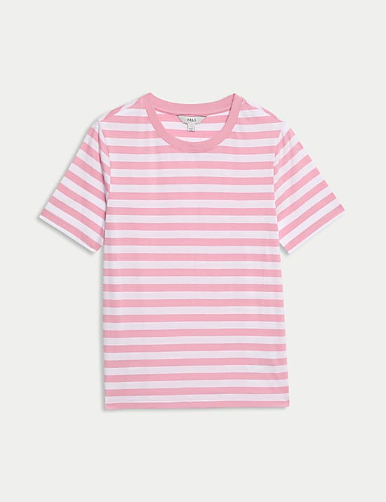 Pure Cotton Striped Everyday Fit T-Shirt