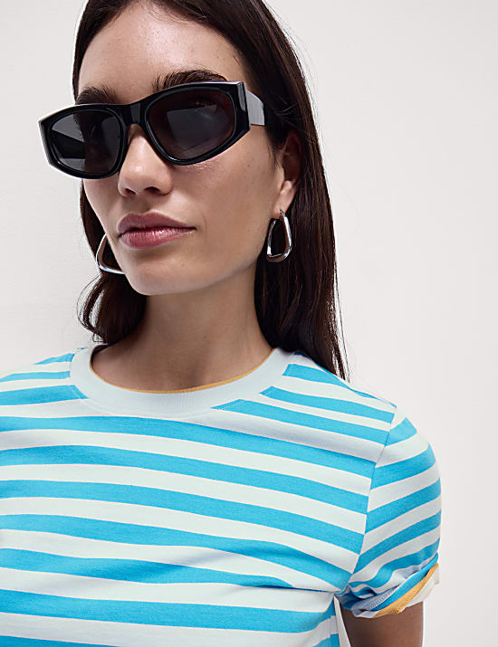 Pure Cotton Striped Everyday Fit T-Shirt