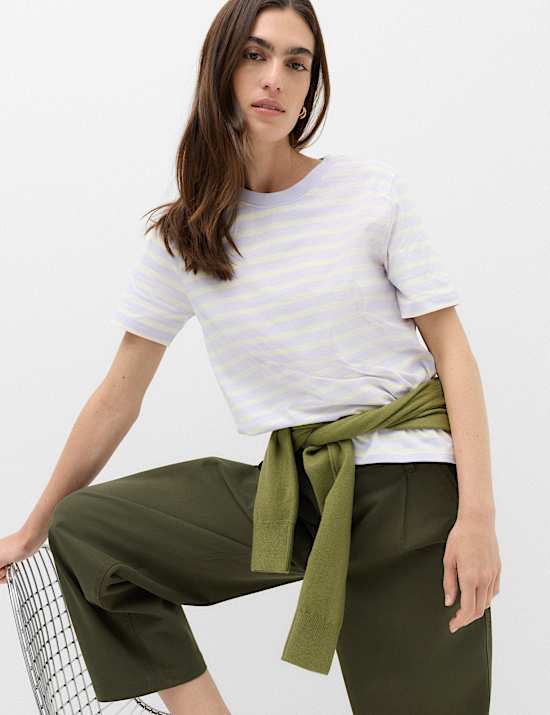 Pure Cotton Striped Everyday Fit T-Shirt