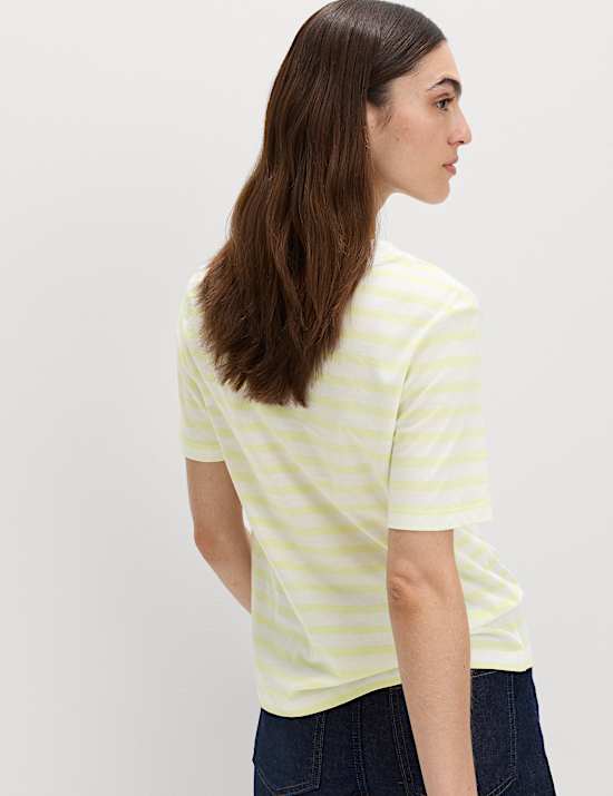 Pure Cotton Striped Everyday Fit T-Shirt