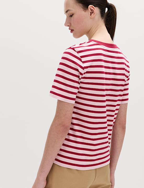 Pure Cotton Striped Everyday Fit T-Shirt