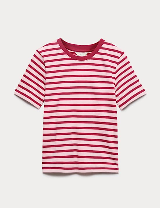 Pure Cotton Striped Everyday Fit T-Shirt