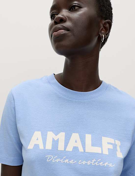 Puur katoenen T-shirt met grafisch motief