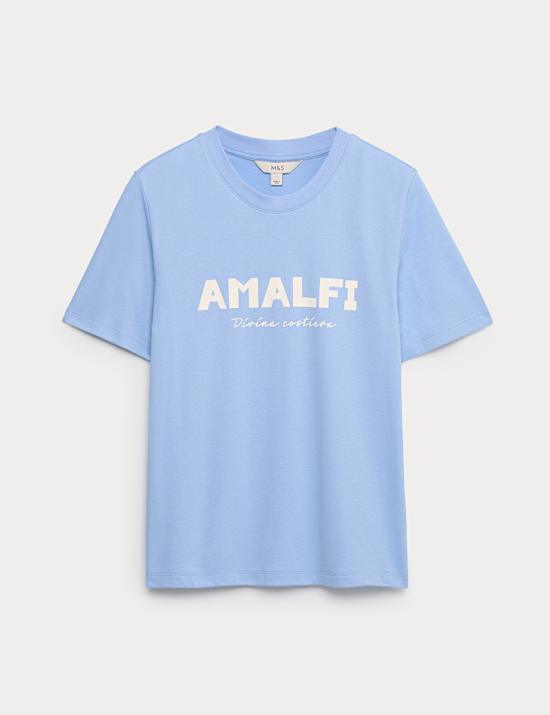 Puur katoenen T-shirt met grafisch motief