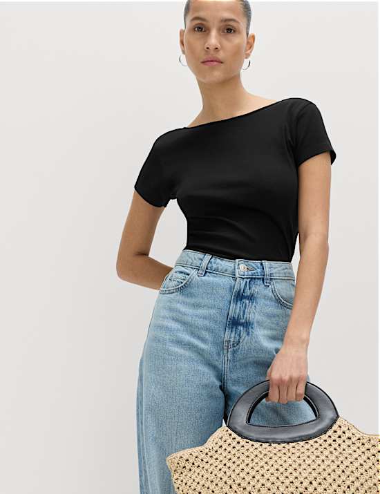 Pure Cotton Short Sleeve Ballet Back T-Shirt