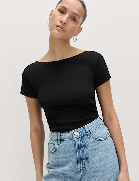 Pure Cotton Short Sleeve Ballet Back T-Shirt