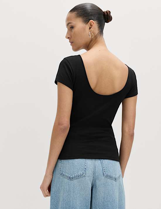 Pure Cotton Short Sleeve Ballet Back T-Shirt