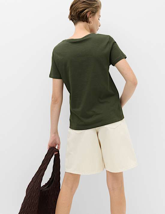 Pure Cotton Crew Neck T-Shirt