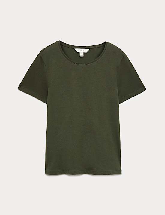 Pure Cotton Crew Neck T-Shirt