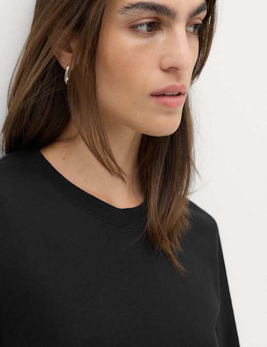 Zuiver katoenen Everyday-T-shirt met ronde hals