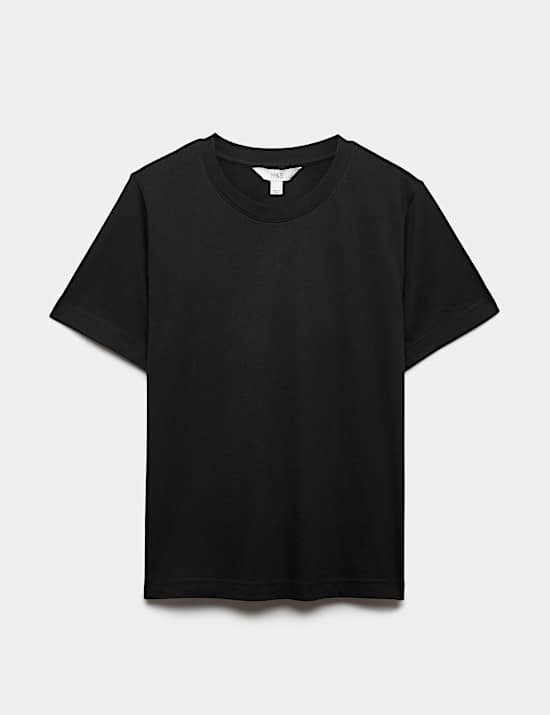 Zuiver katoenen Everyday-T-shirt met ronde hals