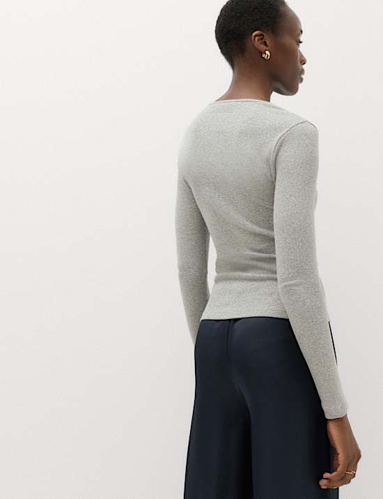 Cotton Rich Ribbed Regular Fit Top