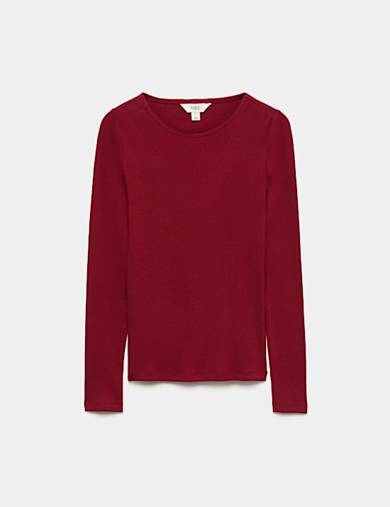 Cotton Rich Ribbed Slim Fit Top