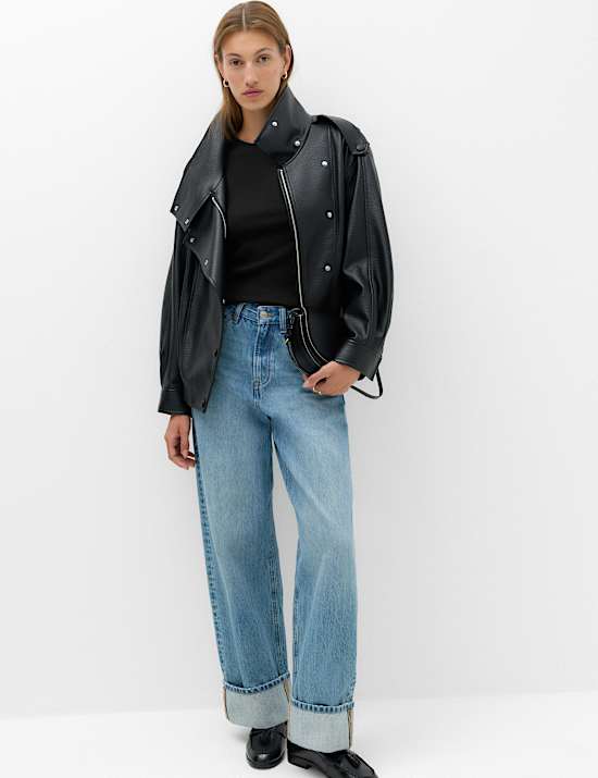 Cotton Rich Ribbed Regular Fit Top