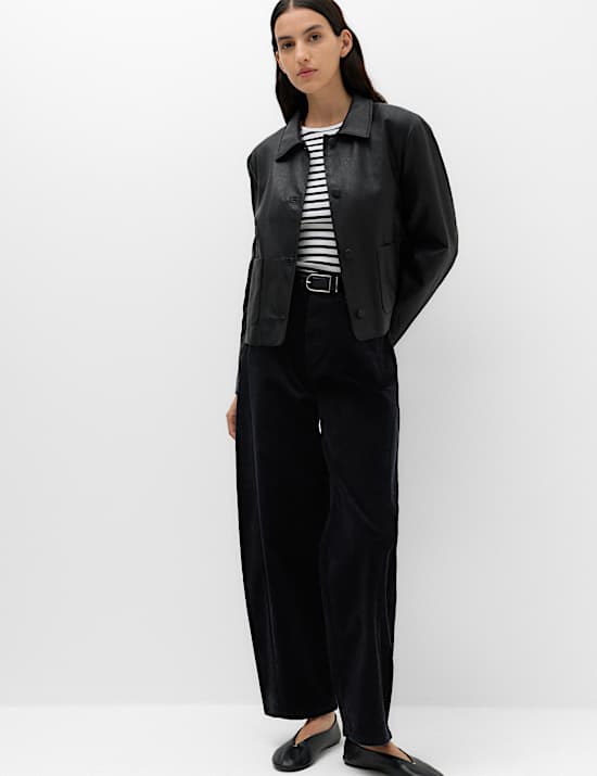 Cotton Rich Ribbed Regular Fit Top