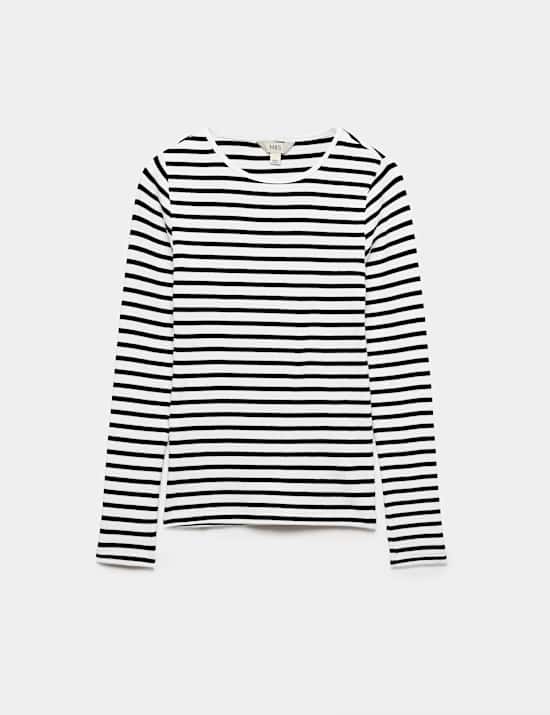Cotton Rich Ribbed Regular Fit Top