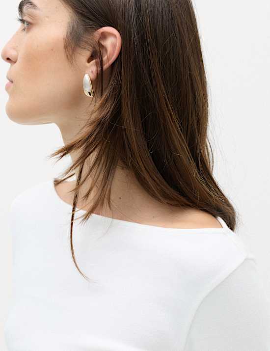 Cotton Rich Premium Slash Neck Top