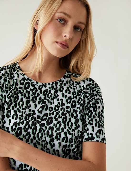 Printed Crew Neck Relaxed T-Shirt