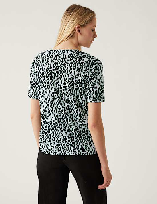 Printed Crew Neck Relaxed T-Shirt