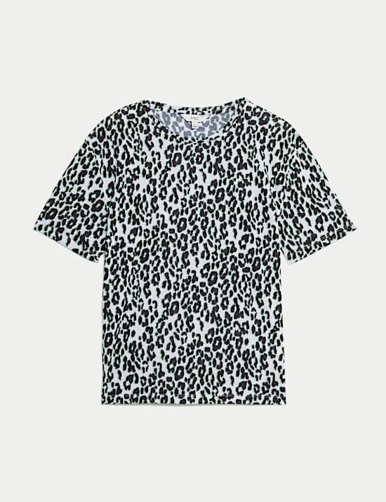 Printed Crew Neck Relaxed T-Shirt