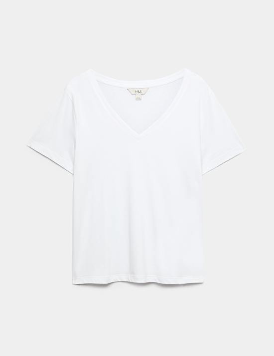Pure Cotton V-Neck T-Shirt
