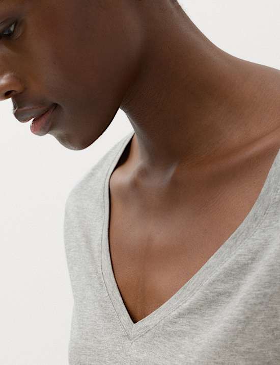 Pure Cotton V-Neck T-Shirt