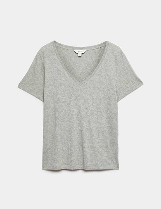 Pure Cotton V-Neck T-Shirt