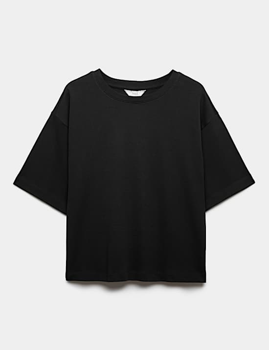 Pure Cotton Striped Boxy T-Shirt