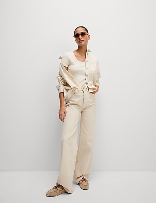 Cotton Rich Scoop Neck T-Shirt