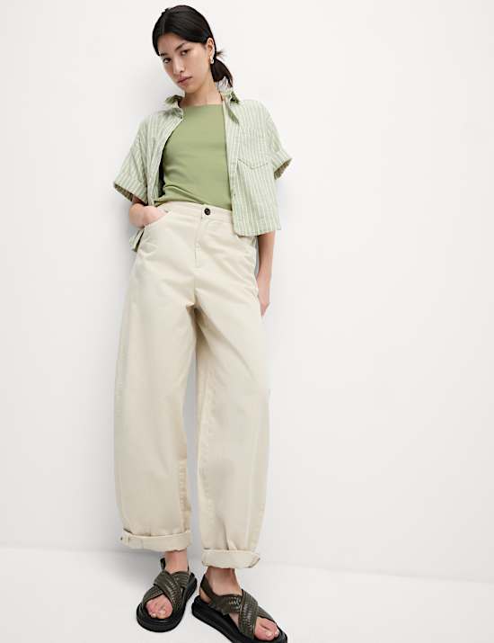 Pure Cotton Slim Fit Off The Shoulder Top