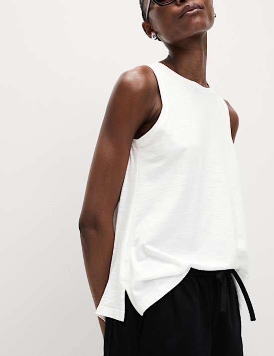 Cotton Rich Relaxed Vest