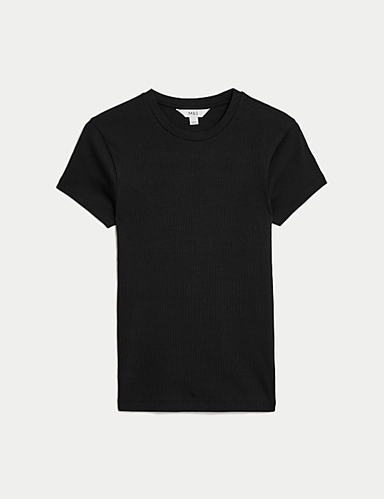 Cotton Rich Ribbed Slim Fit T-Shirt