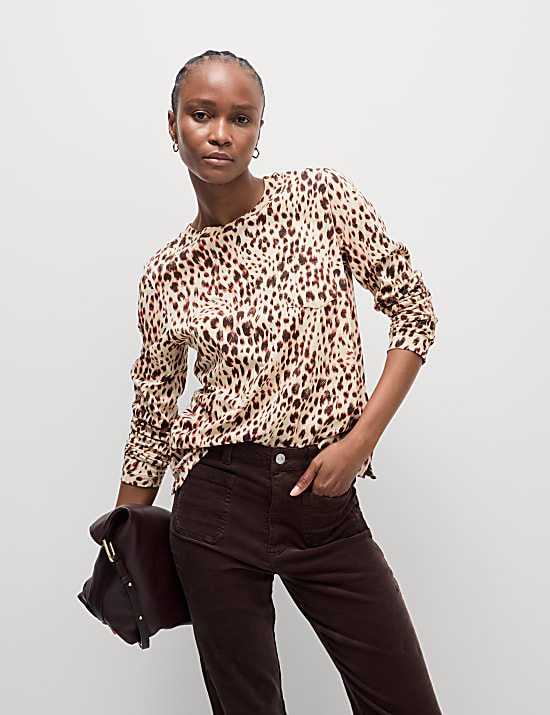 Čistě bavlněn&yacute; top s potiskem