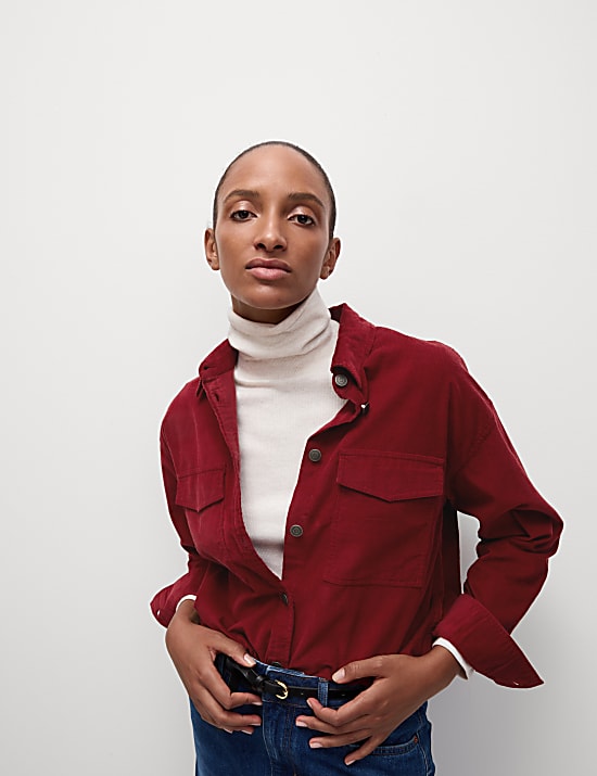 Pure Cotton Cord Textured Shirt