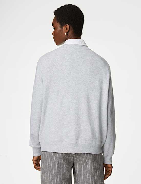 Pure Cotton Slogan Sweatshirt