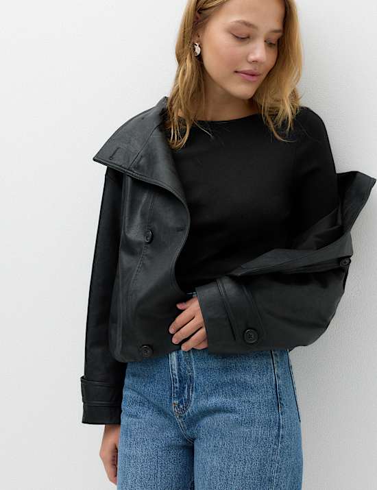 Pure Cotton Slash Neck T-Shirt