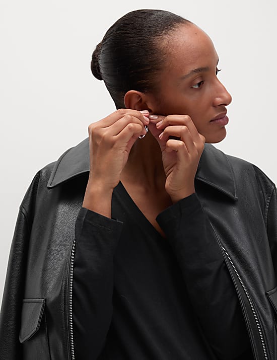 Cotton Rich V-Neck Longline Top